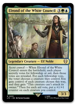 Elrond of the White Council #51 (NM) Lord of the Rings LTC Magic MTG - Image 1