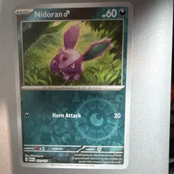 Pokemon Nidoran (M) 032/165 Scarlet & Violet 151 Common Reverse Holo Basic 60 HP - Image 1