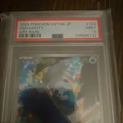 Pokemon TCG 2025 JP SV11W White Flare Oshawott 102/086 Art Rare Holo PSA 9 - Image 3