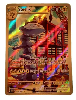Pokemon TCG Steelix 208/182 SV04: Paradox Rift Holo NM - Image 1