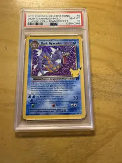 2021 Pokemon Celebrations DARK GYARADOS Holo PSA 10 8/82 - Image 1