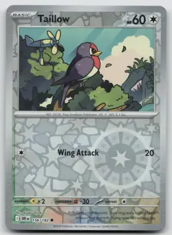 Taillow 156/182 Common Destined Rivals Pokemon Reverse Holo Near Mint - Image 1