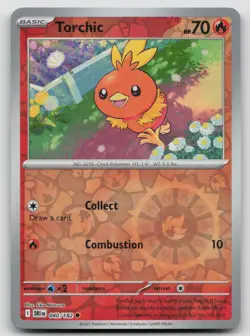 Torchic 040/182 Common Destined Rivals Pokemon Reverse Holo Near Mint - Image 1