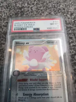 Pokemon TCG Blissey EX EX Unseen Forces 101/115 Holo Holo Rare EX PSA 8 - Image 2