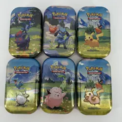 6 Pokemon Ascended Heroes Mini Tins EMPTY No Packs Collectible - Image 1