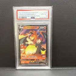 Pokemon 2021 Pokemon TCG Lance's Charizard V SWSH133 PSA 10 Holo Promo 6+ - Image 1