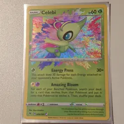 Pokemon Celebi 009/185 SWSH04 Vivid Voltage Amazing Rare Holo 60 HP 2020 - Image 1