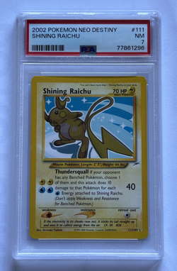 2002 Pokemon Neo Destiny - Shining Raichu #111 PSA 7 NM - Image 1