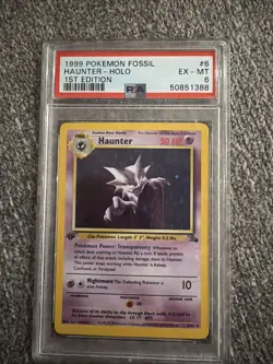 Psa 6 First Edition Fossil Haunter Pokemon - Image 1