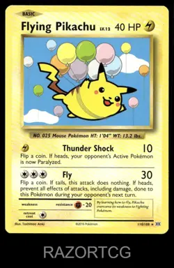 FLYING PIKACHU 110/108 SEC EVOLUTIONS POKEMON NM/M - Image 2