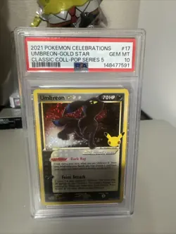2021 Pokemon Celebrations Umbreon Gold Star #17 PSA 10 Gem-Mint - Image 1