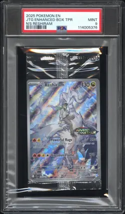 POKEMON 2025 JOURNEY TOGETHER N'S RESHIRAM 167/159 PROMO HOLO PSA 9 BOX TPR - Image 1
