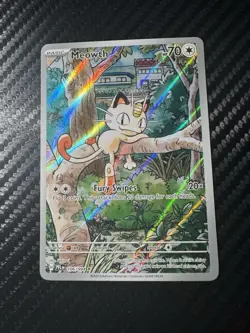 Pokemon TCG Meowth 106/094 ME02 Phantasmal Flames IR Full Art Holo NM - Image 1