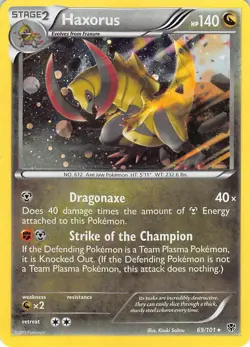 Haxorus - 69/101 (Cosmos Holo) 069/101 Holo Promo Blister Exclusives Pokemon LP - Image 1