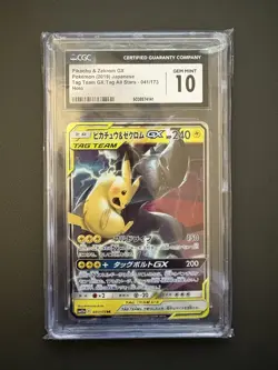 CGC 10 Pikachu & Zekrom GX Sm12a Tag Team GX All Stars JP Holo 041/173 - Image 1