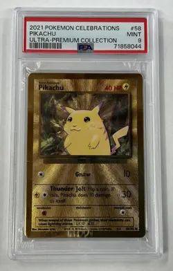 2021 POKEMON CELEBRATIONS ULTRA-PREMIUM COLLECTION #58 PIKACHU PSA 9 - Image 1