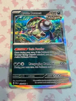 Pokemon TCG Brute Bonnet Paradox Rift 123/182 Reverse Holo Rare - Image 1