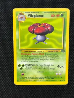 Vintage Pokemon TCG Vileplume 31/64 (MP) Jungle Unlimited 1999 WoTC - Image 1