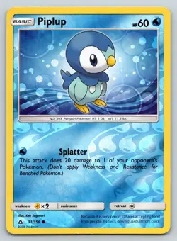 PIPLUP 31/156 C ULTRA PRISM POKEMON REVERSE HOLO MP SUGIMORI - Image 1