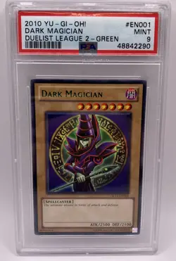 Yu-Gi-Oh! Dark Magician Duelist League Green PSA 9 - Image 1