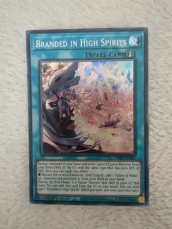YUGIOH Secret Rare Branded In High Spirits RA05-EN067 1st Edition - Image 1