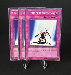 Yu-Gi-Oh x3 Playset Light of Intervention Trap Mixed Sets Vintage Staple NM - Image 1