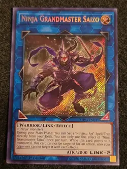 Yugioh Ninja Grandmaster Saizo SHVA-EN011 Secret Rare 1st Ed NM - Image 1
