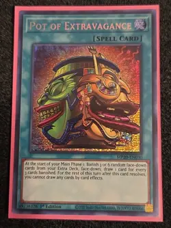 YuGiOh! Pot of Extravagance - MP20-EN030 - Prismatic Secret Rare - 1st Edition - Image 1