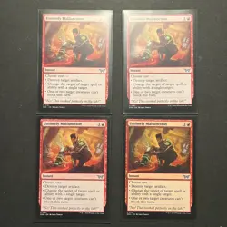 UNTIMELY MALFUNCTION X4 M/NM Magic: The Gathering MTG Duskmourn 4 card lot - Image 1