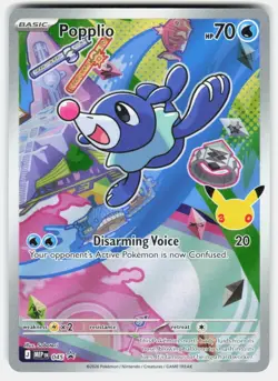 POPPLIO 045 HOLO PROMO ME: MEGA EVOLUTION PROMO POKEMON HOLO NM/M - Image 1