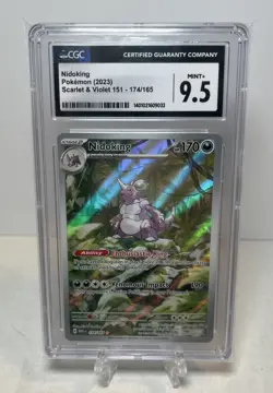 Nidoking #174 2023 Pokemon Scarlet & Violet 151 IR CGC 9.5 MINT+ - Image 1