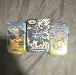 Pokemon Scarlet & Violet Black Bolt, 2 ascended heroes tins - Image 1