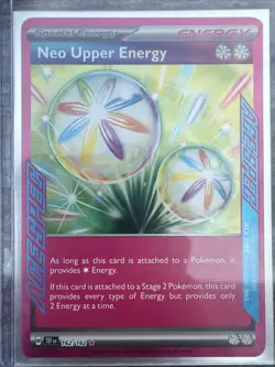 Neo Upper Energy 162/162 SV05: Temporal Forces Holo Pokemon TCG - NM - Image 1