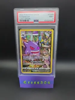 Pokemon Sword & Shield 2022 Lost Origin Gengar FA Full Art #TG06 PSA 9 Mint - Image 1