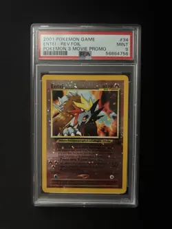 Pokemon TCG Entei 34/53 Pokemon 3 Movie Promo Reverse Holo Promo 2001 80 HP - Image 1