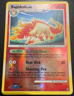Pokemon Rapidash 22/100 Reverse Holo Stormfront MP - Image 1