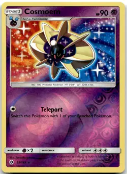 Pokemon Cosmoem Base Set SM01 #65/149 Rare Reverse Holo LP BUY 2, 1 FREE! - Image 1