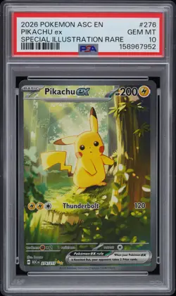2026 POKEMON ASC EN-ASCENDED HEROES SPECIAL ILLUSTRATION RARE PIKACHU EX PSA 10 - Image 1