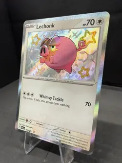 Lechonk 207/091 SV: Paldean Fates Holo Shiny Rare Pokemon Near Mint 🐷 - Image 3