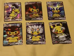 6Pikachu Pokemon Card Holo GX VSTAR VMAX GX EX Cosplay Art - Image 1