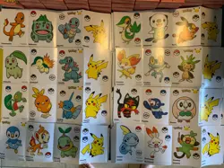 Mcdonalds 2021 Pokemon -- Set of 32 Large Stickers -- Toy 3 Happy Meal Promotion - Image 1