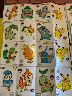 Mcdonalds 2021 Pokemon -- Set of 32 Large Stickers -- Toy 3 Happy Meal Promotion - Image 2