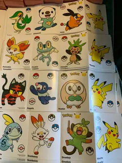 Mcdonalds 2021 Pokemon -- Set of 32 Large Stickers -- Toy 3 Happy Meal Promotion - Image 3