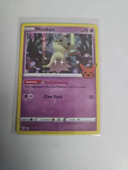 Pokemon TCG Mimikyu Trick Or Trade Holiday Stamped Holo 081/189 - Image 1