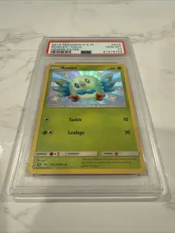 Pokemon Hidden Fates Rowlet SV2 Baby Shiny Holo Rare PSA 10 GEM MINT - Image 3