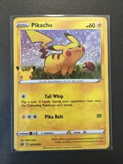 Pikachu SWSH039 25th Anniversary Black Star Promo Pokemon NM General Mills - Image 2