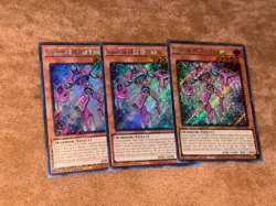 X3 Yugioh Vision HERO Faris - RA01-EN004 - Platinum Secret Rare - 1st Edition NM - Image 1