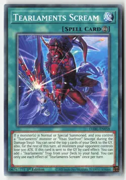 Yugioh - Tearlaments Scream DABL-EN058 1st Edition - Darkwing Blast - Image 1