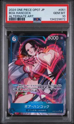 2024 One Piece Boa Hancock OP07-051 SR Alt Art Foil 500 Years Future JPN PSA 10 - Image 1