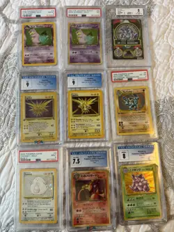 vintage pokemon graded cards Lot 9 Total - Image 1